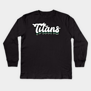 Titans - Illinois Wesleyan University Kids Long Sleeve T-Shirt